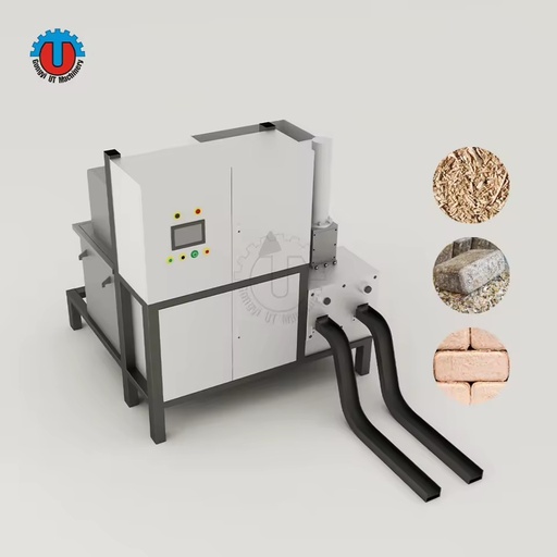 Biomass Briquette Press Machines Hydraulic Briquetting Line for Recycling Wood Sawdust