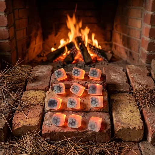 Premium-grade coconut shell charcoal briquettes designed for superior Shisha use.