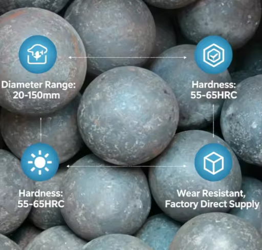 Full Inspection Forged Ball Mill Grinding Ball Exported to Global Mining Market