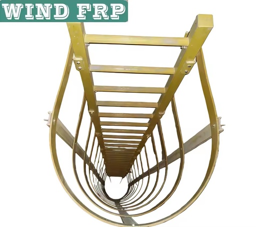Custom FRP Foldable Ladder Anti-UV Light Weight & Anti-Corrosion 50mm Diameter 6000mm Length Square Tube for Marine Vessels
