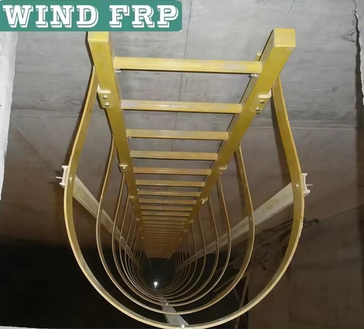Custom Brand FRP Foldable Ladder with Anti-UV Anti-Corrosion Lightweight 50mm Diameter 6000mm Length for Marine Vessels