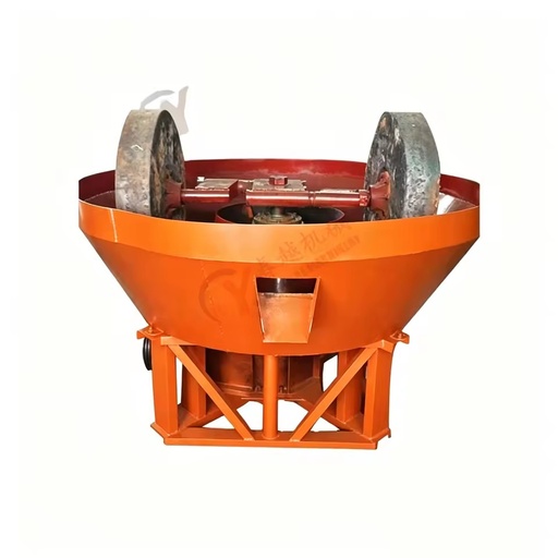 Double Wheel Wet Pan Mill Low Investment Gold Ore Grinder for Small Family Mining Gold Separation With Complete Wear Spare Parts