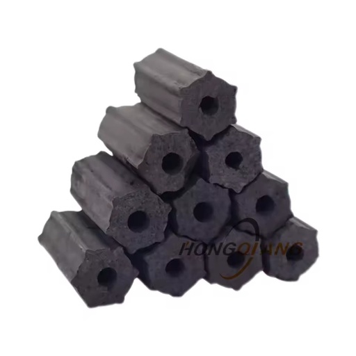 Compressed BBQ Black Charcoal Barbecue Carbon Long Burning Time Coal Sawdust Briquettes Hexagonal Shape Low Ash