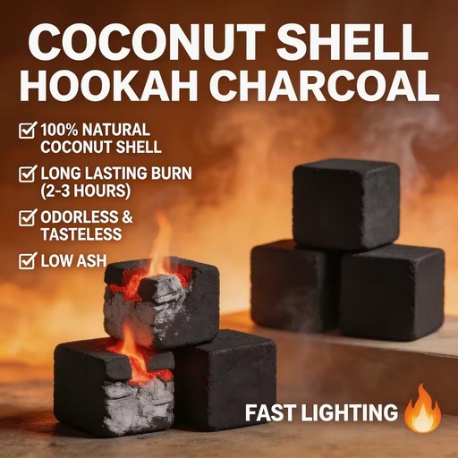 Quick Burning Charcoal Shisha for Coconut Wood Blend Shisha Charcoal Incense 22mm-60mm Coal Briquettes Coal Shisha