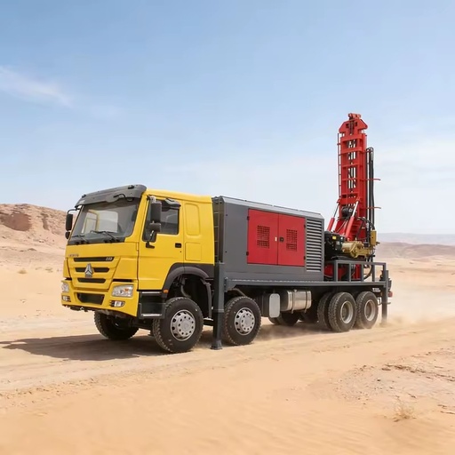 ODM OEM Diesel-Powered Water Drilling Rig Max.300m Truck-Mounted for Oilfield Auxiliary Gear Pump Motor Engine Low Maintenance