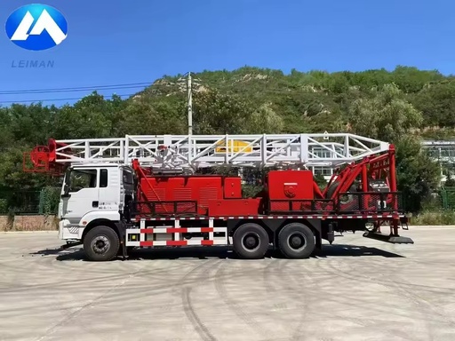 Large Vehicle-mounted Oilfield Workover Drill Truck-mounted Drilling Rig with Engine High Productivity ISO Certified