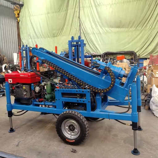 High Efficiency Rotary Drilling Rig for Water Well Mine Oil Exploration with Diesel Engine Pump & Motor up to 300m Depth