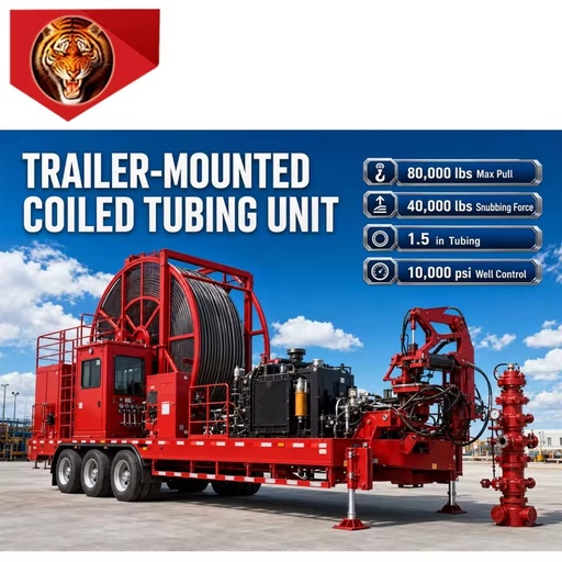 360/1.5-7900/T Diesel Engine Rotary Drilling Rig Coiled Tubing Truck CTU Oilfield Well Workover Vehicle