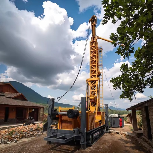 Water Well Drilling Rig Rotary Table Diesel Pump 200M-1000M Drilling Depth