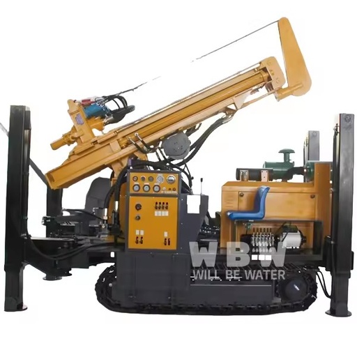 Low Price Diesel-Powered Track-Mounted Water Well Drilling Rigs Exploration & Sampling Drilling Rigs with Pump & Engine