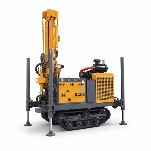 High-power Diesel-powered Water Well Drilling Rigs (100m/200m) and Hydraulic Drilling Rigs for Deep Well Drilling.