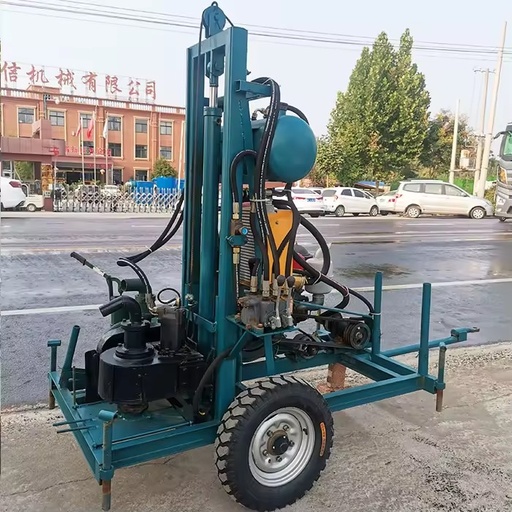 Factory Direct Sale Diesel High Hydraulic Rotary Water Well Mine Drilling Rig 25HP Engine 150m Depth Low Consumption High Motor