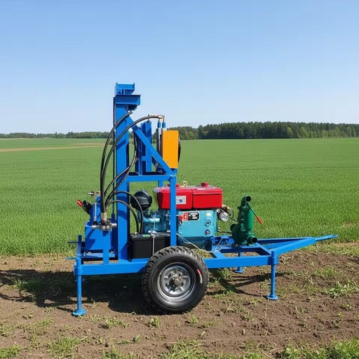 Small Water Well Drill Rig for Rocky Areas with High Penetration Rate and Durability