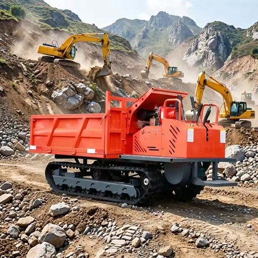 Diesel Powered Crawler Loader 2 Ton Hydraulic Lift Gear Engine & Pump High Load Moment Mining Quarry Loading Equipment