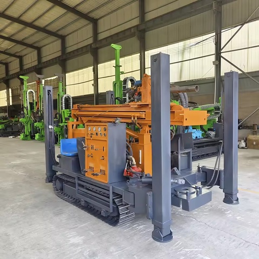 Diesel Engine Crawler Water Well Rotary Drilling Rig Track Mounted Borehole Machine for Deep Groundwater Exploration
