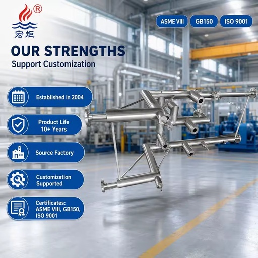 Customized Cryogenic Manifold Skid Component with Pressure Vessel Easy to Operate Stainless Steel Horizontal/Vertical Design