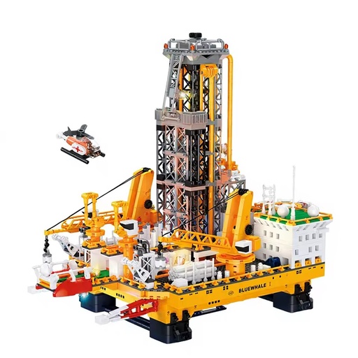 Hot Selling Oem Offshore Drilling Rig Building Kit - Large Scale Deep Sea Oil Platform Model Custom Industrial Blocks