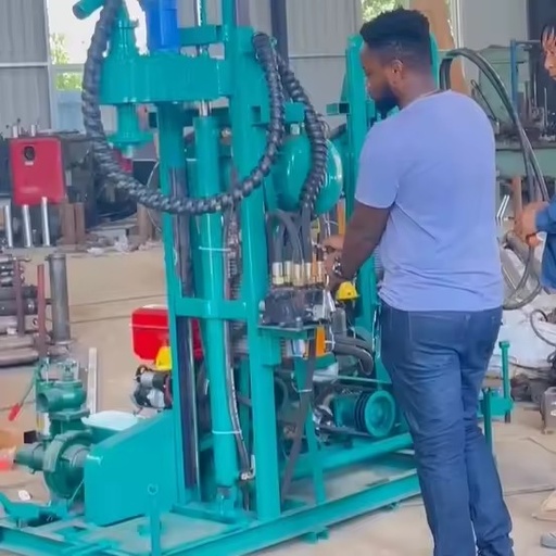 New Diesel Hydraulic Water Well Drilling Rigs 25 HP Rotary Rig with Max.200m Depth