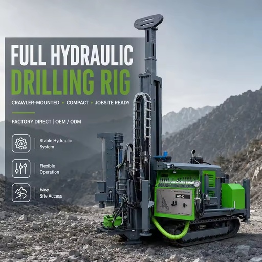 Full Hydraulic Diamond Core Drilling Rig Crawler Mounted Mine Drilling Machine 1000 m Depth for Mineral Exploration