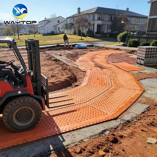 Skid-Proof Textured Mud Mats Lightweight Interlocking Ground Protection Mats Transmission Line Drilling Rig Swamp Construction