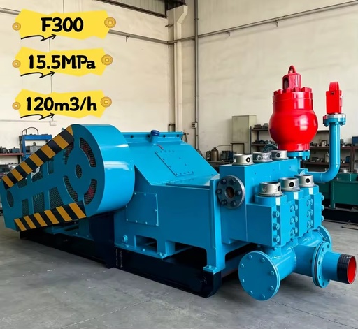 Advanced Horizontal 3-Cylinder F300 Industrial Mud Pump for Deep Borehole Drilling and High-rise Building Foundation