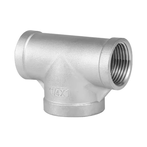 Investment Casting Stainless Steel 304 316 Reducing Tee Precision Cast Pipe Fitting for Oil Gas Chemical Industry