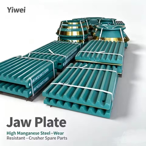 YW Other Material Jaw Plate for Ore Mining Portable Movable Fixed Jaw Crusher Spare Parts Casting 1 Year