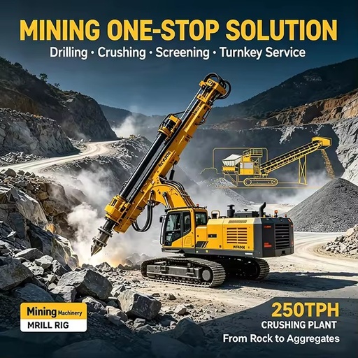 Kaishi Machinery 250TPH Heavy Duty Turnkey Mine Crushing Solution for Hard Rock Ore with 1Year Warranty