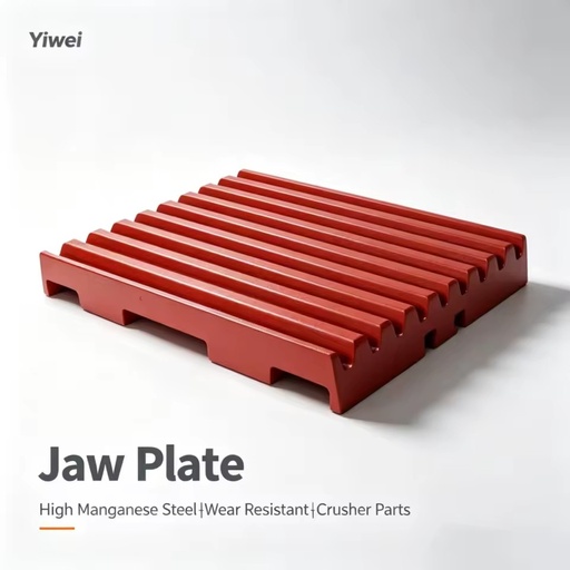 Factory Supply High Quality Casting Jaw Plate Jaw Crusher Spare Parts Movable Fixed Quarry High Manganese 280kg 1 Year Warranty