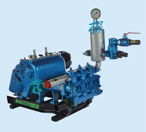 High Quality BW250 Mud Pump with 6 Horizontal Triplex Single-Action Piston Pump for Oilfield High Efficient