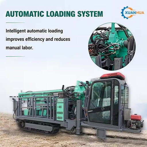 XHRC500-D Hydraulic Automatic Feeding Core Drilling Rig Crawler Mining with Cab Gearbox Motor