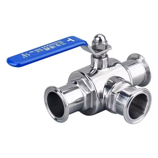 304 316L 3/4 Inch L Type T Type Stainless Steel 3 Way Sanitary Tri Clamp Ball Valve for Food Grade