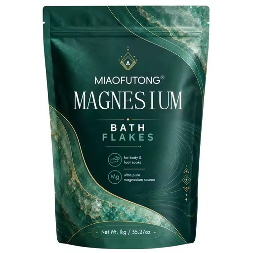 Natural Magnesium Bath Flakes Body Foot Soak 200g 500g 1000g Ultra Pure Ancient Mineral Relaxing Bath Experience OEM Label