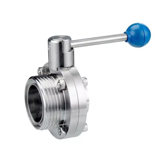Wenzhou Industrial Stainless Steel Dn20 Welded Thread Manual Ss Sanitary Price butterfly Valve