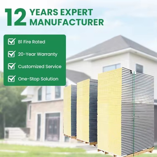 Cleanroom Modular Production Line Supplements System Waterproof IP65 Roof Ceiling Manual Magnesium Sandwich Panel Exterior Wall
