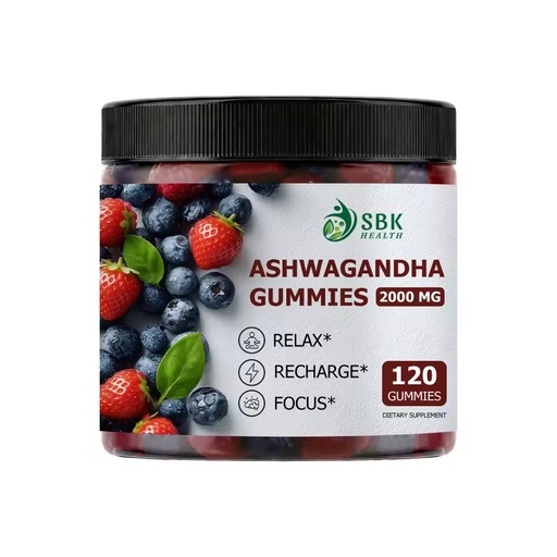 Manufacturer Supply Calm and Mood Support Gummies Herbal Supplement with Magnesium Ashwagandha Gummies