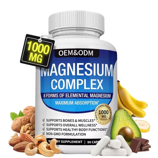 OEM Bulk Magnesium Complex Capsules 8-in-1 Formula for Daily Nutritional Support