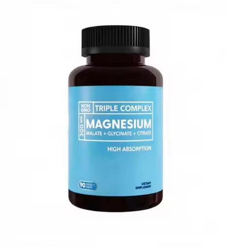 Triple Magnesium Complex and Vitamin B-Complex 90 Capsules for Adult Immune Support (Men & Women)