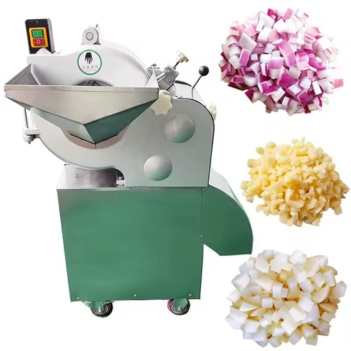 Industrial Vegetables Cutter Garlic Ginger Onion Vegetables Dicer Machine Potato Slicing Cube Cassava Taro Cutting Machine