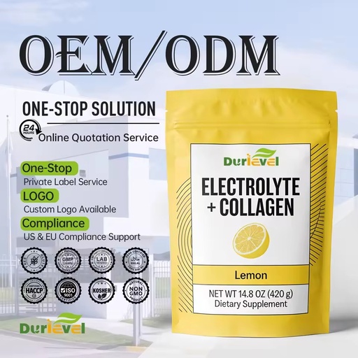 Electrolyte Collagen Powder Sodium Potassium Magnesium Vitamin Taurine Best Selling Hydrolyzed Bovine Collagen Peptides