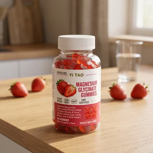Private Label/OEM ODM High Absorption Magnesium Glycinate Gummies, Relieve Stress & Improve Night Sleep Low MOQ 50pcs