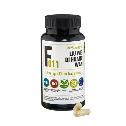 Liu Wei Di Huang Wan 100-Capsule (5:1 Herbal Extract Ratio) Six-Ingredient Pill Nourishes Liver Kidney Yin Fitoki F011 3-Year
