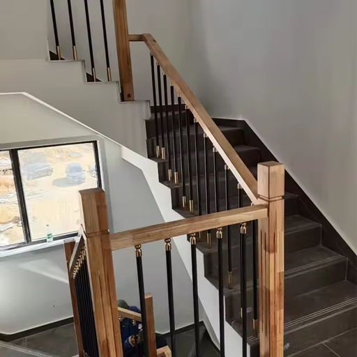 Modern Design Interior Staircase Railing Decoration with Aluminum-Magnesium Post for Hotel Villa Blaustrade