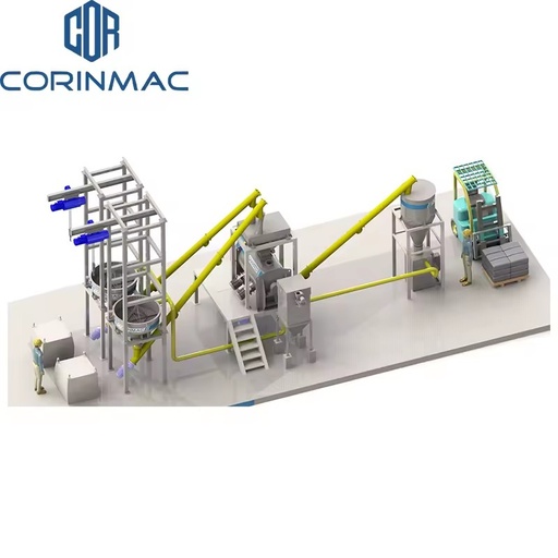 Automatic Dry Mortar Powder Production Line Mixing Machine Equipment with 1-30t/h Capacity Easy to Operate