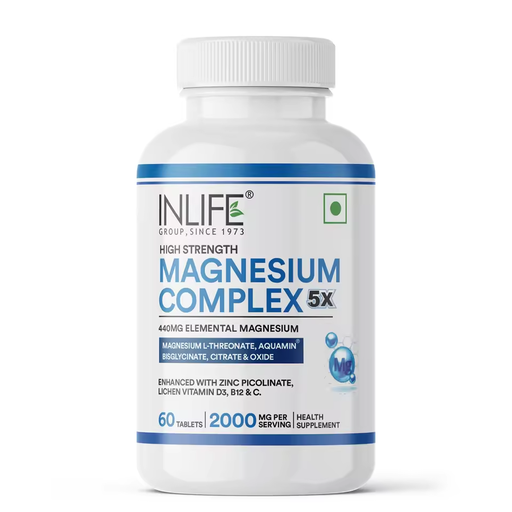 Magnesium Supplement 2000 mg with Zinc Picolinate Chelated Magnesium Glycinate Capsules Vitamin B12 & D3GMP Certified