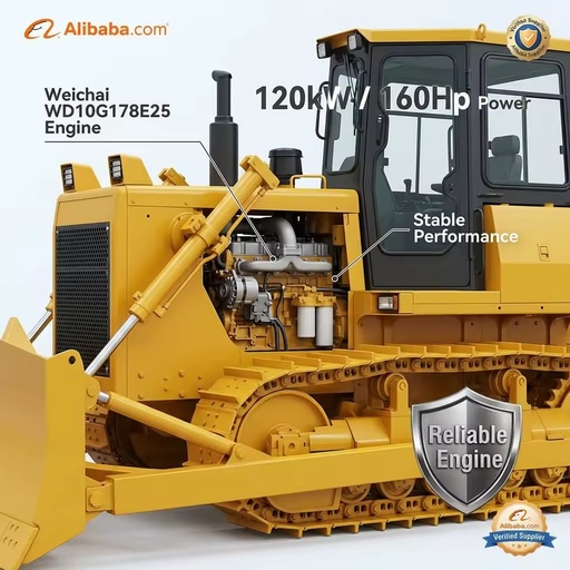 Used SD16 Tracked Dozer 120kW Weichai WD10G178E25 Engine 17 Ton 4.5m3 Straight Tilt Blade Construction Mining Machine