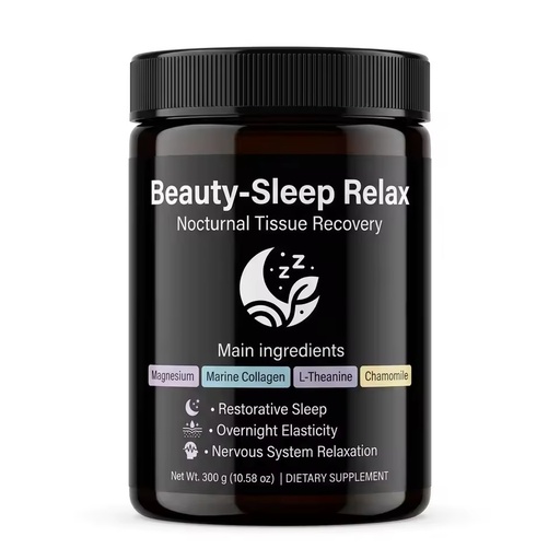 Low MOQ Beauty Sleep Powder: Magnesium, Marine Collagen, L-Theanine for Tissue Repair OEM