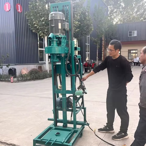 Movable Electric 380V 120m Max Depth Motor Water Well Drilling Rig Mine High Productivity