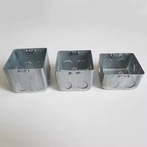 86 Type Embedded Electrical Box for Concrete Wall, Fire Resistant Galvanized Steel Concealed Junction Box for Switch & Socket