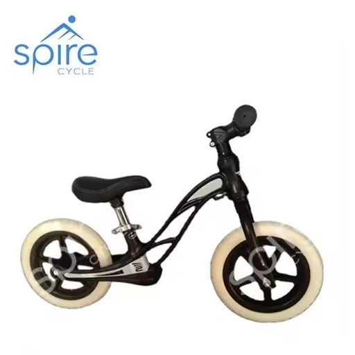 12-Inch Baby Balance Bike Durable Magnesium Alloy Fork Rubber Handlebar Adjustable Seat Height EVA Tires 30kg Capacity